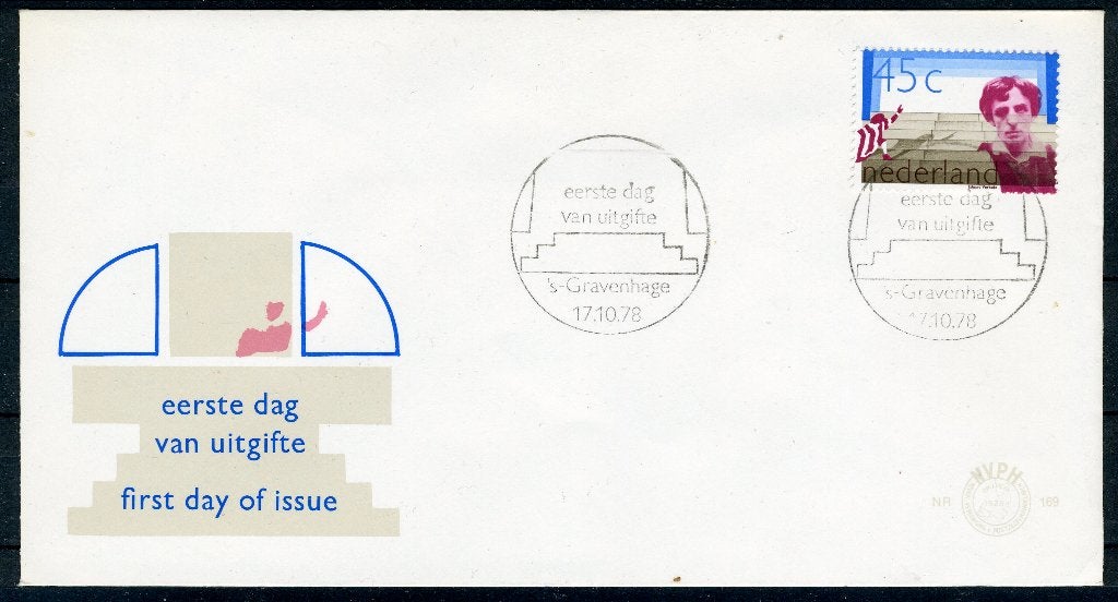 NEDERLAND E169 FDC 1978 - Eduard Verkade, Verzenden, Na 1940, Gestempeld