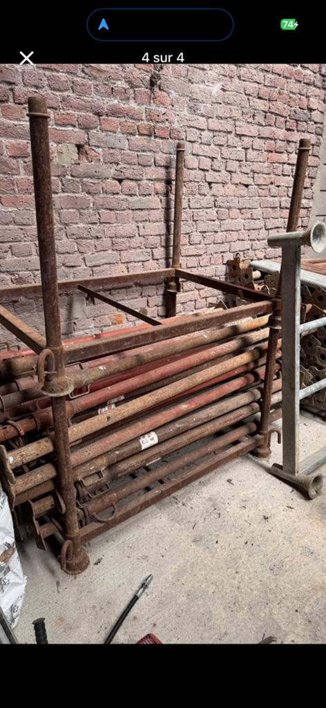 Étançon (etai) en acier 1,65m ou 1,8m extensible 3,00m., Doe-het-zelf en Bouw, Steigers, Ophalen, Gebruikt, Overige typen, 2 tot 5 meter