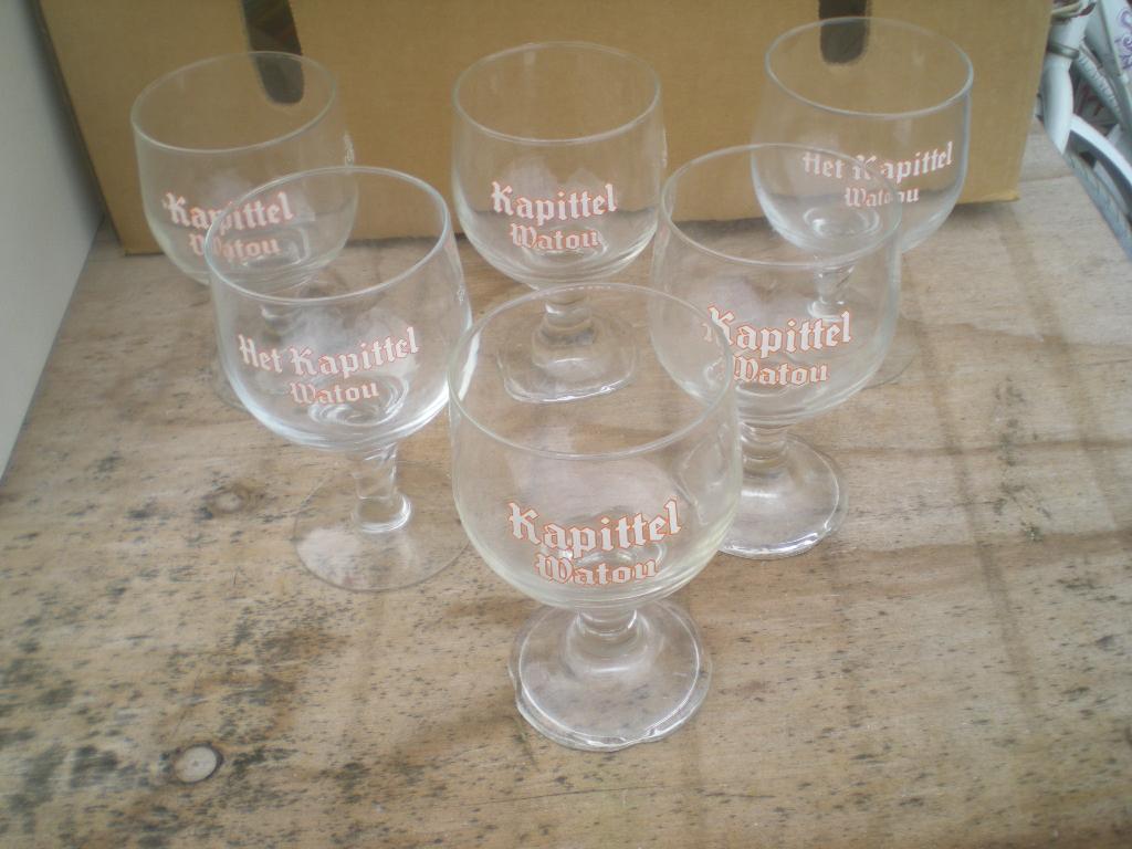 6 glazen Kapittel Watou 33 cl, Verzamelen, Ophalen, Nieuw