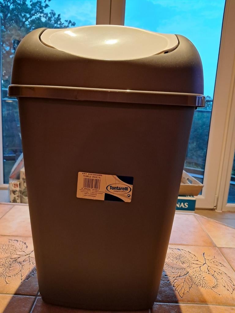 Poubelle 15l Tontarelli, Maison & Meubles, Accessoires pour la Maison | Poubelles, Neuf, Autres matériaux, Moins de 50 cm, 10 à 20 litres