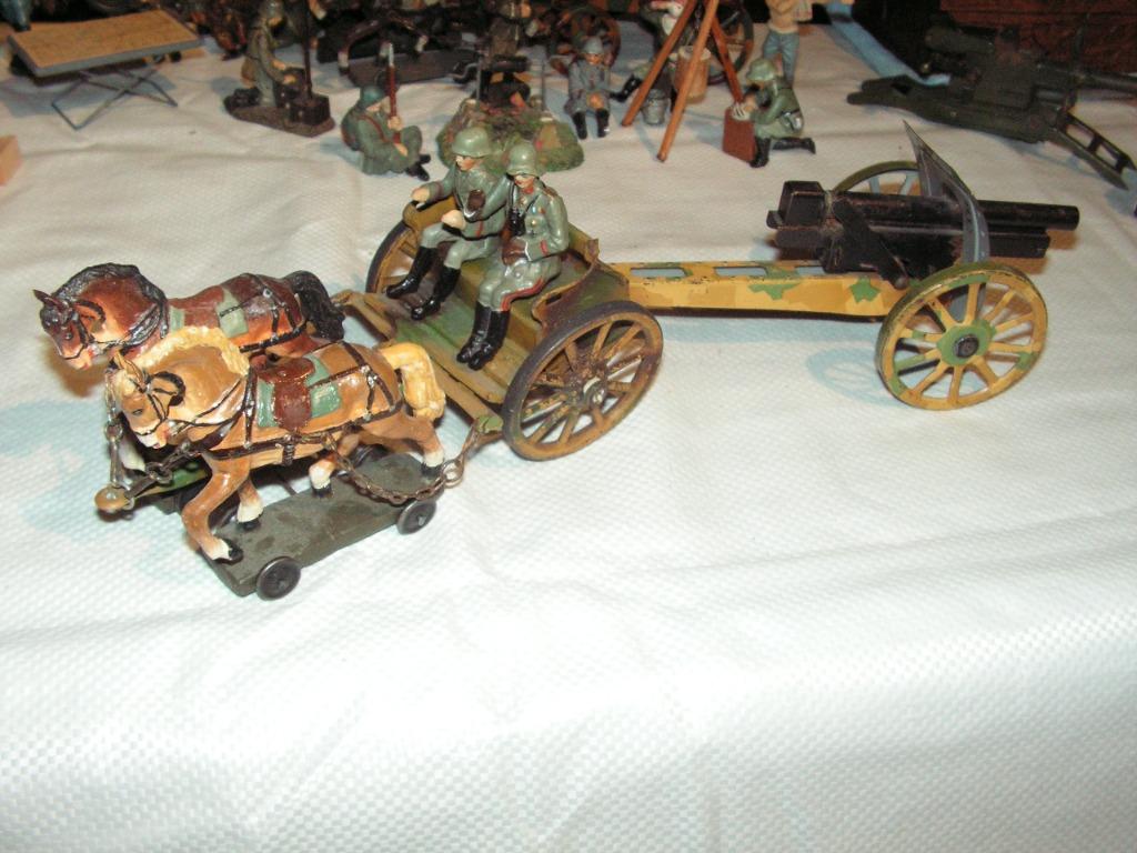 lineol artilerie wagen,paarden ,kanon, figuren, Ophalen of Verzenden