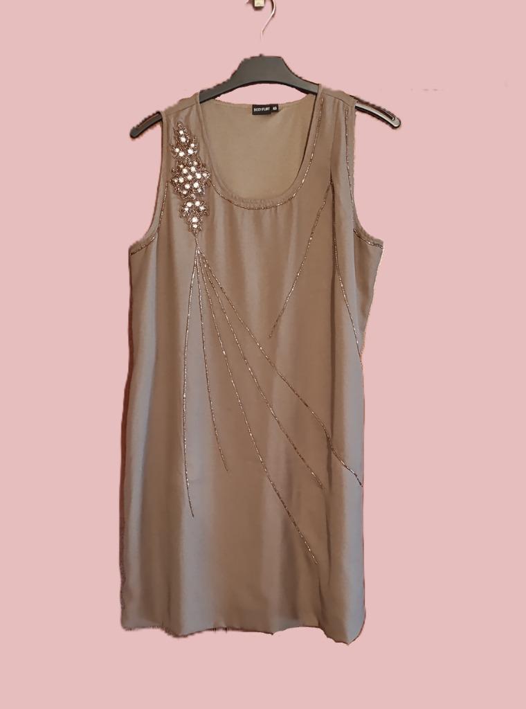 Luchtige zomerjurk / feestjurk Bodyflirt, Kleding | Dames, Maat 38/40 (M), Beige, Ophalen of Verzenden, Zo goed als nieuw