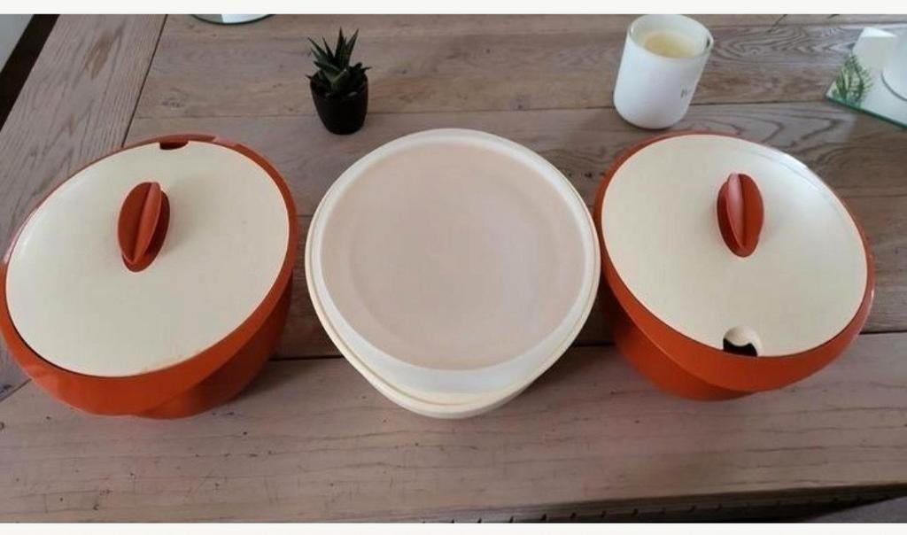 Tupperware kommen, Huis en Inrichting, Ophalen of Verzenden, Gebruikt, Oranje, Bak of Kom