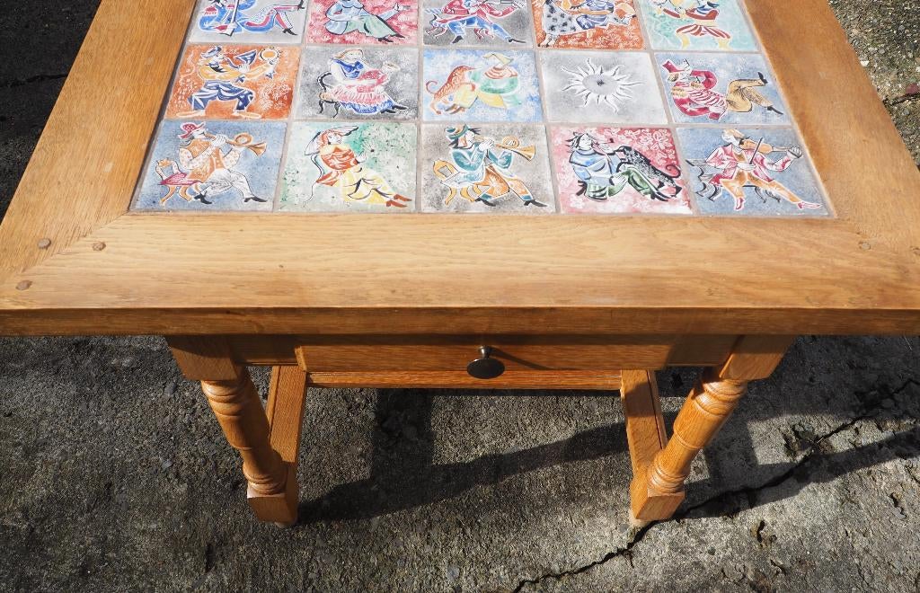 Jolie petite table de salon, Ophalen, Zo goed als nieuw, Eikenhout, Minder dan 50 cm