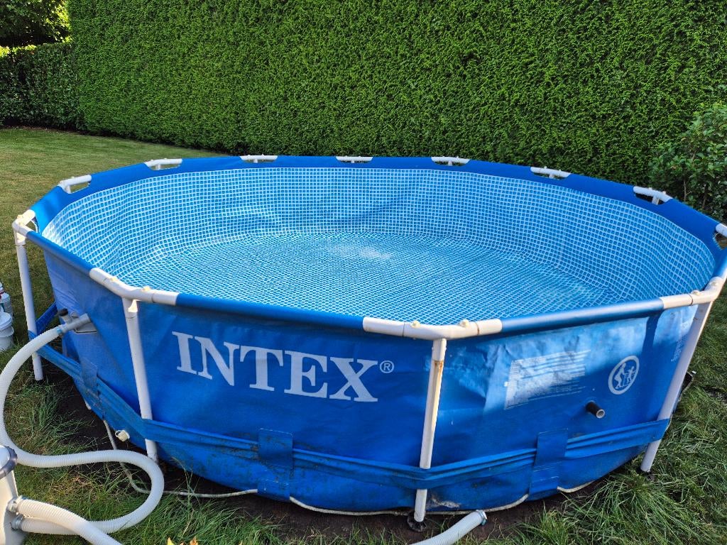 Rond Intex zwembad 3.66m  met toebehoren, Ophalen, Gebruikt, Minder dan 80 cm, Rond