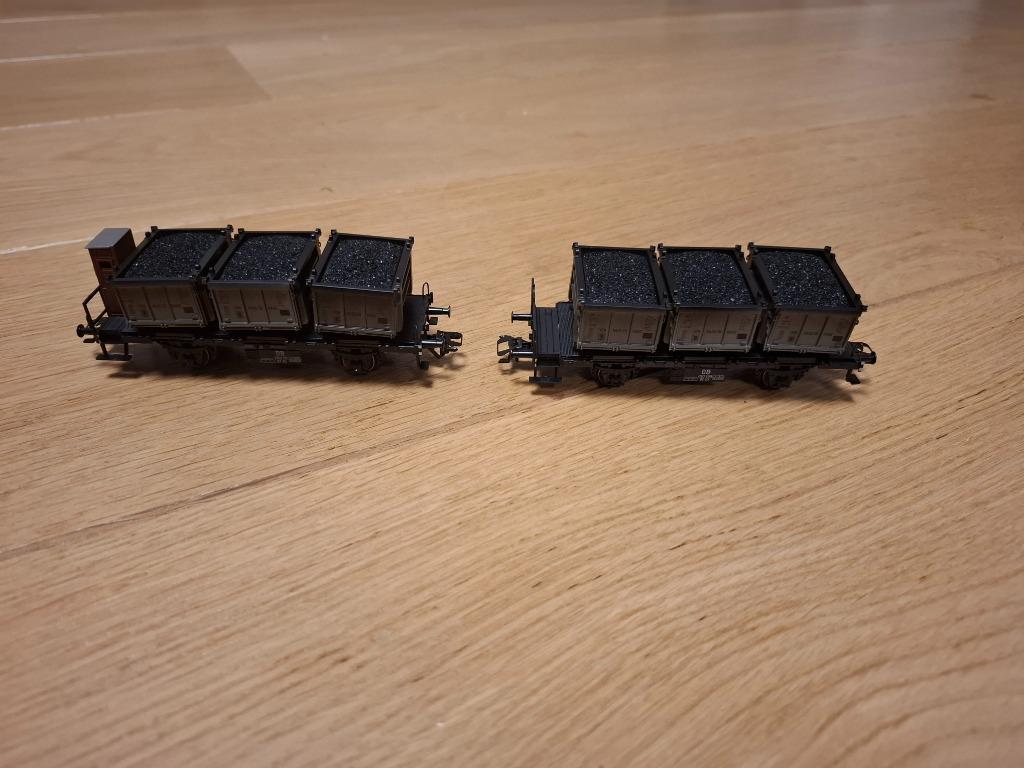 Märklin 48946 - 2 porte-conteneurs DB, Ophalen, Zo goed als nieuw, Wagon, Märklin