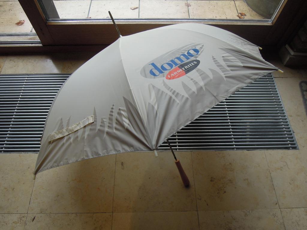 paraplu regenscherm Domo-farm frites Cyclingteam diam 1,05m, Ophalen of Verzenden, Nieuw, Wit
