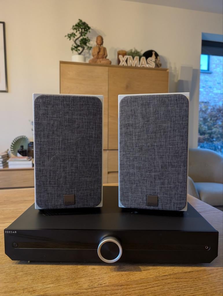 Roksan Attessa versterker + Dali Oberon 1 speakers als nieuw, Ophalen of Verzenden