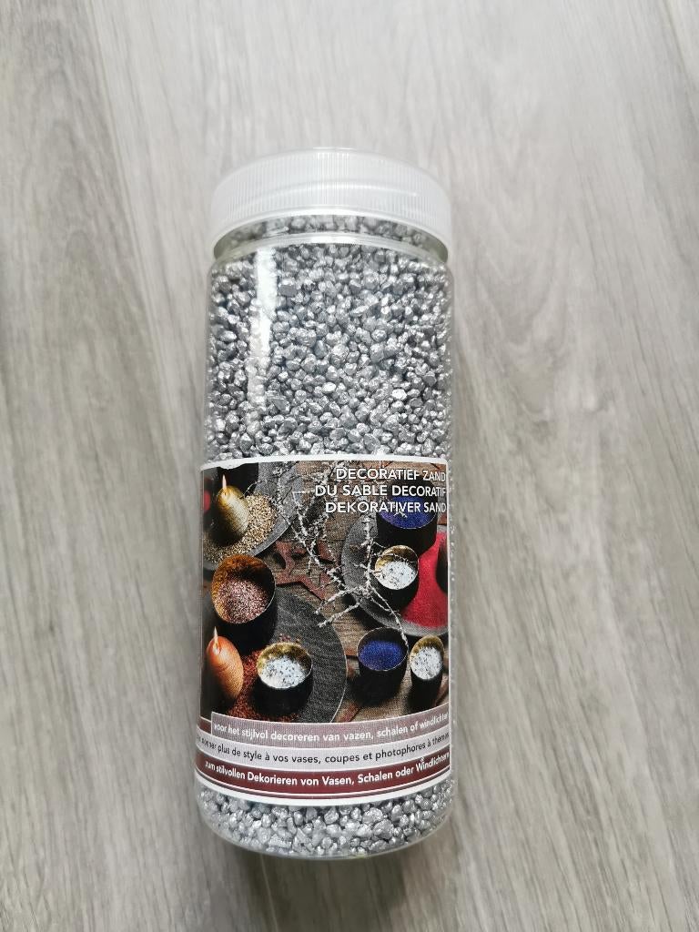 Decoratie steentjes zilver, Huis en Inrichting, Ophalen of Verzenden, Nieuw, Zilver, Kaars
