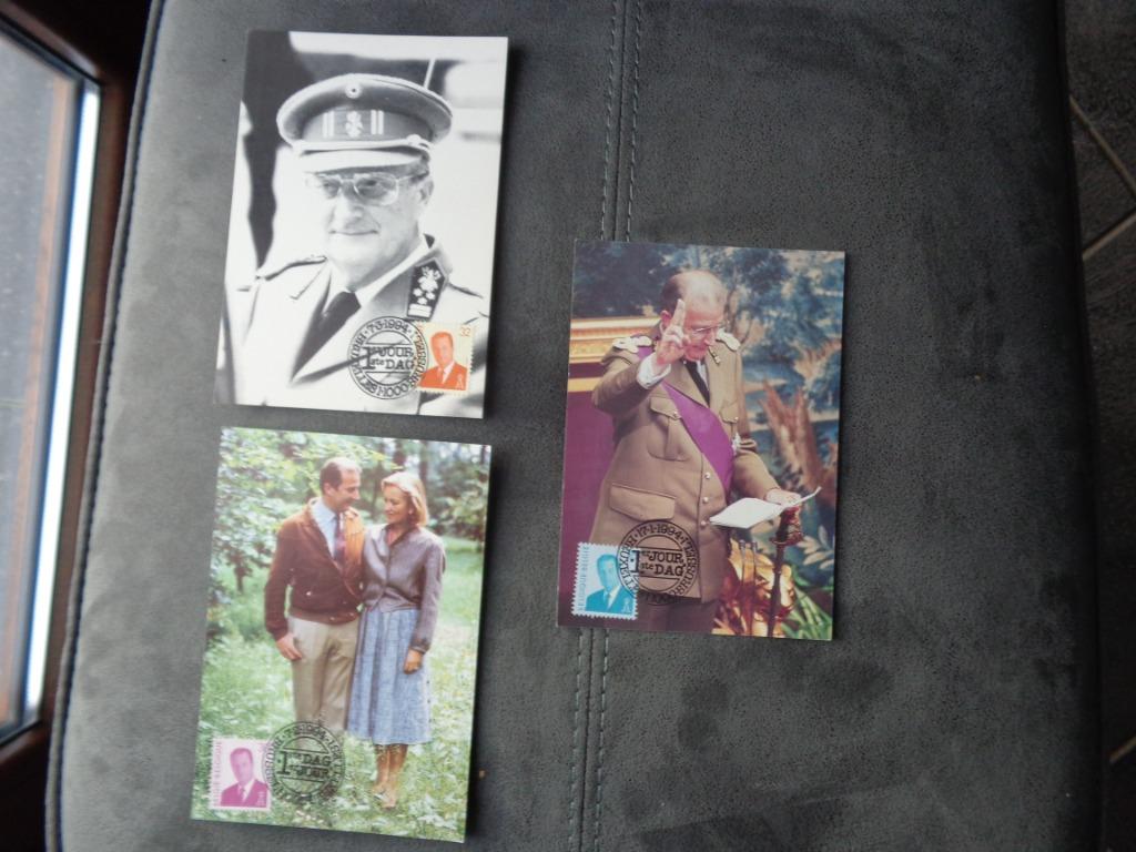 3 cartes maximum de 1994 Albert 2 (timbres 2535 à 2537), Enlèvement