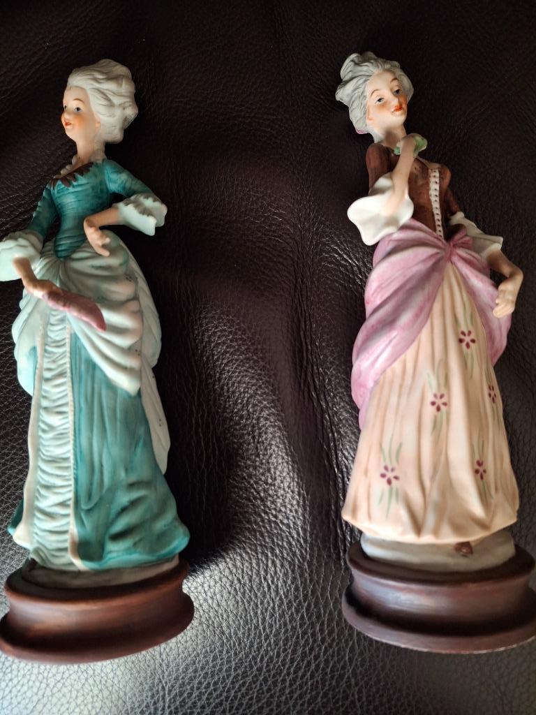 Vintage 2 beeldjes figurines Biscuit porselein porcelaine, Enlèvement ou Envoi, Comme neuf, Humain