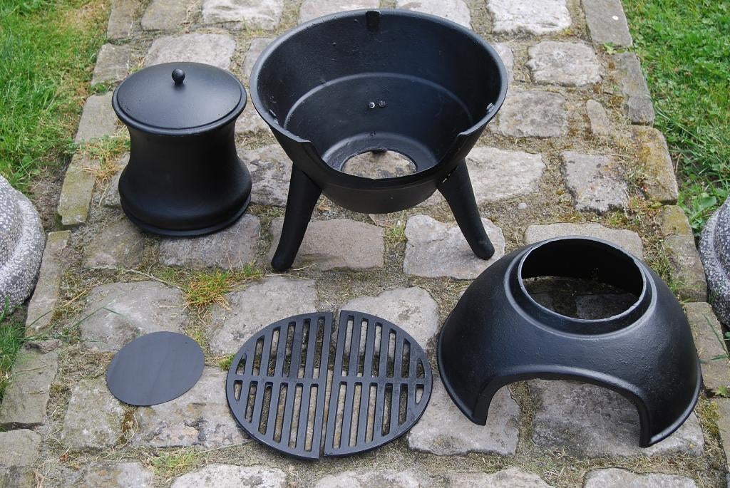 VUURPOT, OPEN HAARD, GIETIJZEREN TERRASVERWARMER 70 CM, Ophalen of Verzenden, Nieuw