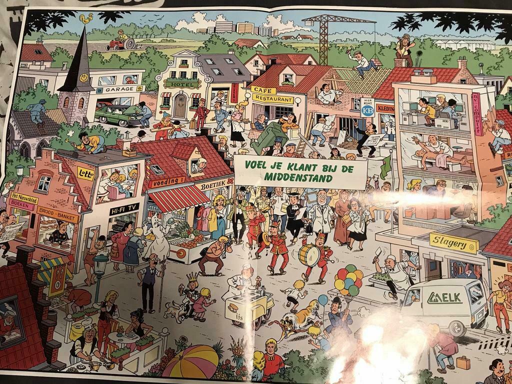 Strip Poster Middenstand 1989, Verzamelen, Posters, Ophalen of Verzenden