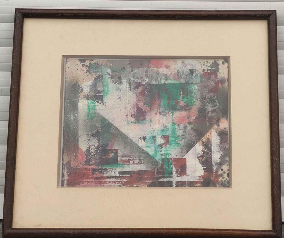 gouache abstrait signe marcel delmotte, Antiquités & Art, Enlèvement ou Envoi