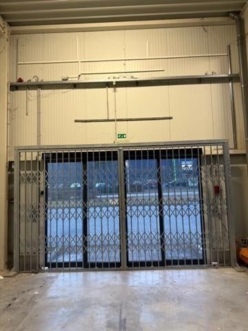 Porte coulissante + Portail coulissant, Verre, Comme neuf, Enlèvement, 120 cm ou plus