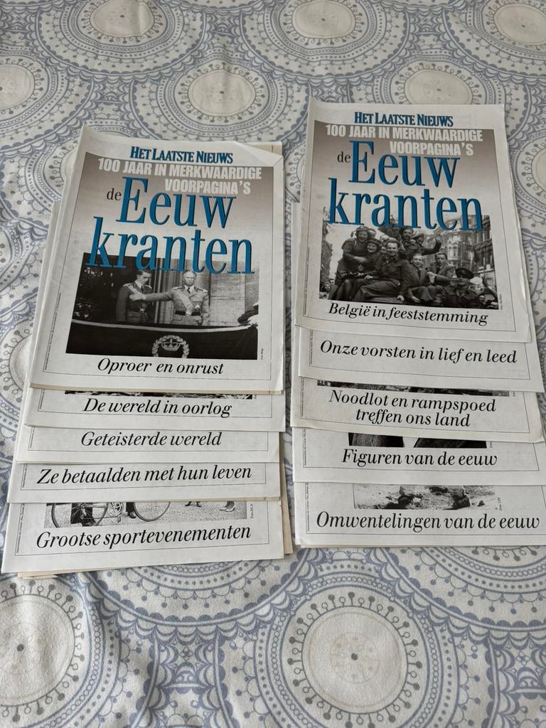 Eeuwkranten - voorpagina’s 1900-2000 in belangrijke thema’s, Ophalen