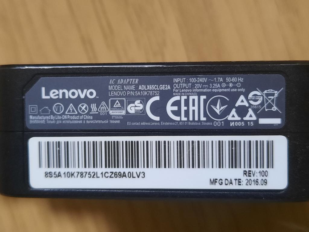 Lonovo 65W 20V 3.25A ADLX65CLGE2A oplader, Ophalen of Verzenden, Zo goed als nieuw, Lenovo