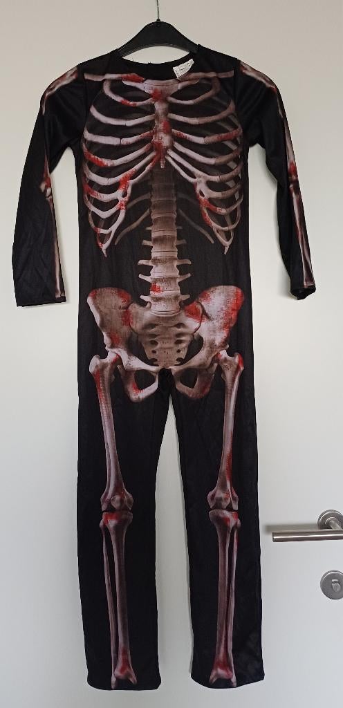 carnaval: skelet zombie, Kinderen en Baby's, Carnavalskleding en Verkleedspullen, Ophalen of Verzenden, Gebruikt, 146 t/m 152