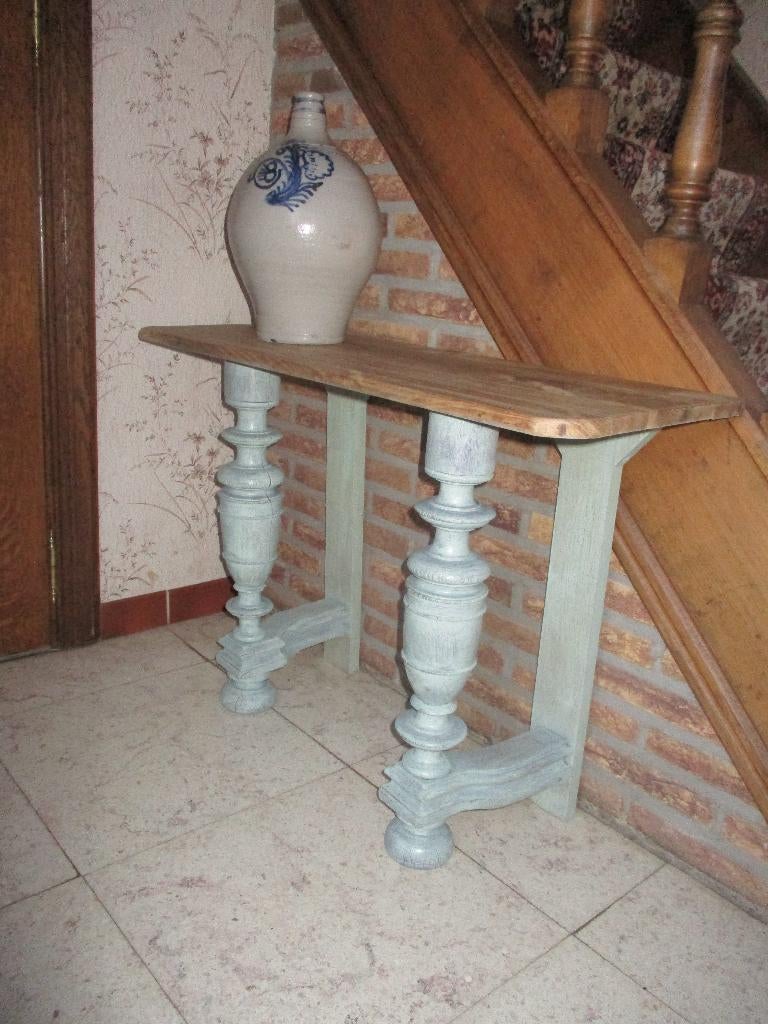 Muurtafeltje, consoletafel, wandtafeltje, Huis en Inrichting, Ophalen, 50 tot 100 cm, Eikenhout, Zo goed als nieuw