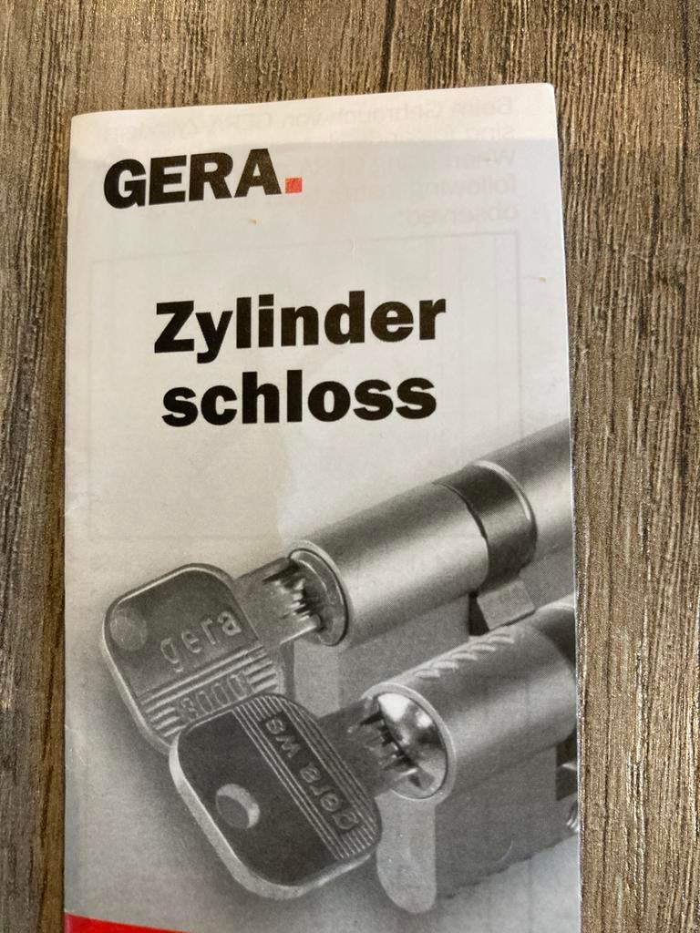 Gera serrure à cylindre, Enlèvement ou Envoi, Comme neuf, Métal, Porte intérieure
