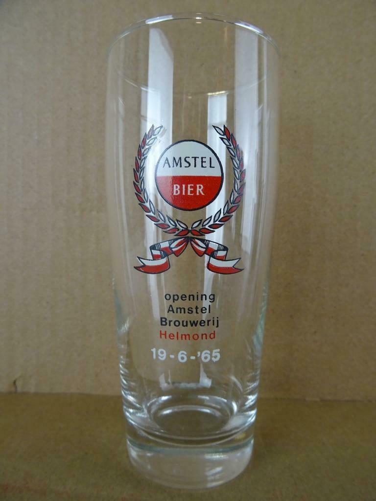 Verre à bière Amstel Ouverture Brasserie Amstel Helmond rare, Enlèvement ou Envoi, Comme neuf, Verre ou Verres, Amstel