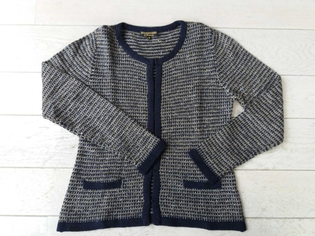 Wollen gilet - golf Buissonnière medium-large, Kleding | Dames, Truien en Vesten, Zo goed als nieuw, Maat 38/40 (M), Grijs, Ophalen of Verzenden