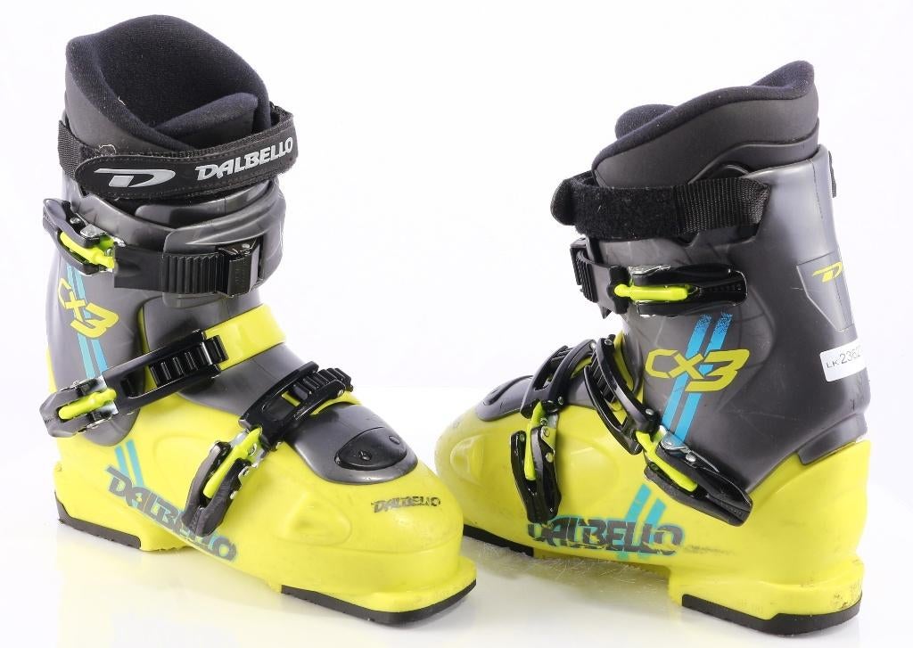 39 40 EU kinder skischoenen DALBELLO CX 3, yellow/grey, Sport en Fitness, Skiën en Langlaufen, Gebruikt, Schoenen, Ski, Carve