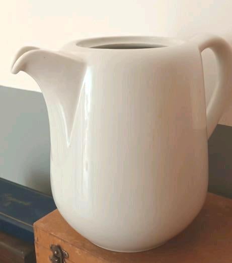 Rare Grande cafetiere ou brot ustensiles céramique blanche, Enlèvement