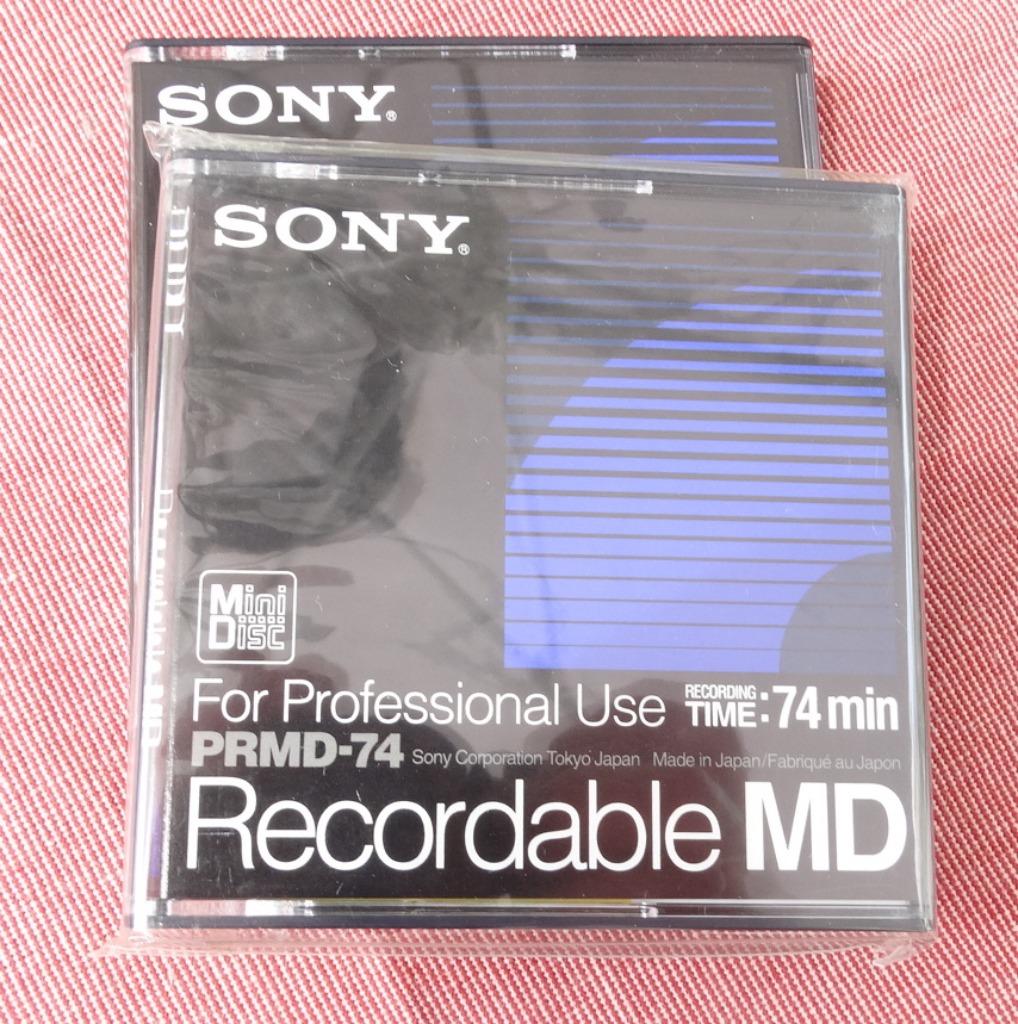 MiniDisc SONY PRMD 74 min - Pour usage professionnel, Envoi, Enregistreur MiniDisc