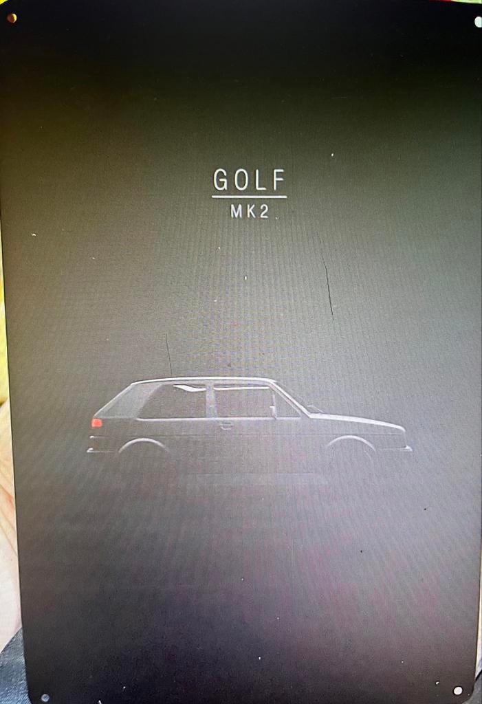 Plaque metallalique VW Golf, Collections, Marques & Objets publicitaires, Enlèvement ou Envoi, Neuf