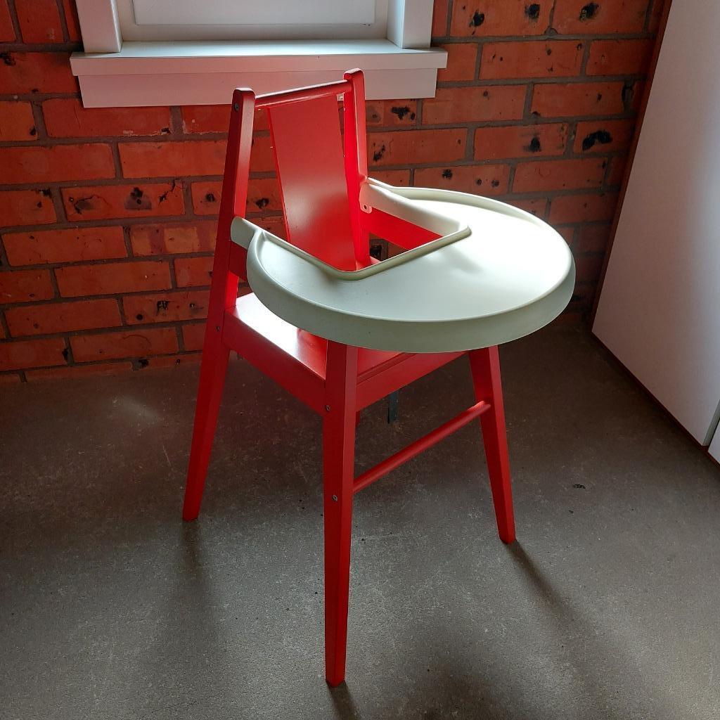 Hoge kinderstoel Blames Ikea rood hout met wit blad perfect, Kinderen en Baby's, Kinderstoelen, Zo goed als nieuw, Overige typen