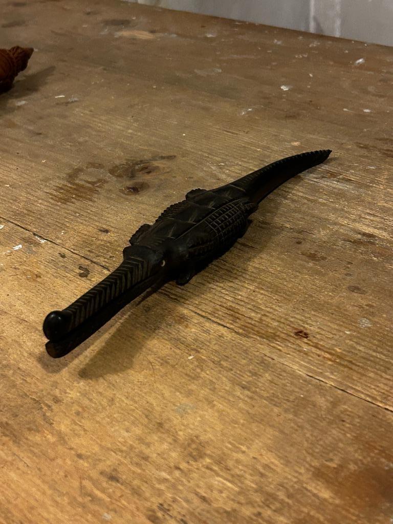 *  beeld hout kleine krokodil, Ophalen of Verzenden