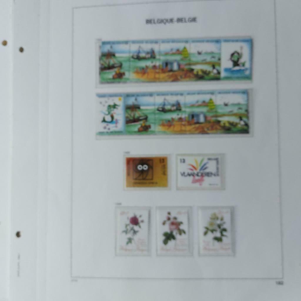 postzegels postfris België 1988 op DAVO luxebladen, Ophalen of Verzenden, Zonder stempel, Postfris, Postfris