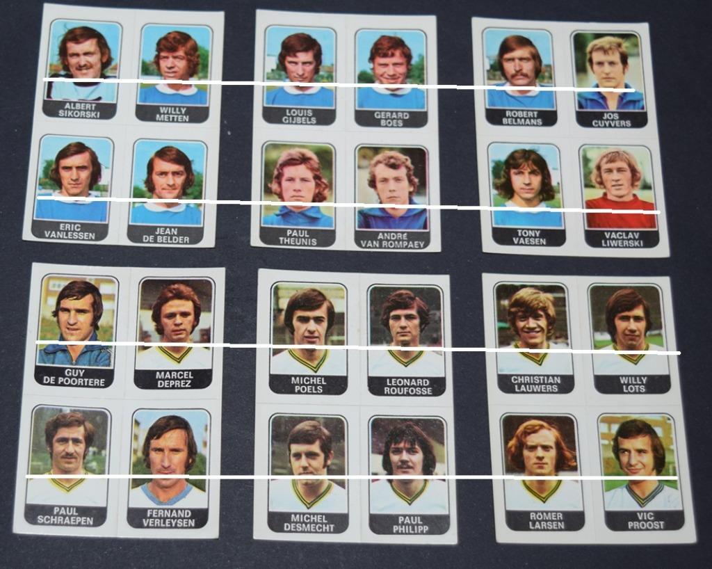 Panini Football 1973 - 74 / Lot 39 stickers lagere afdelinge, Verzamelen, Verzenden, Zo goed als nieuw, Poster, Plaatje of Sticker