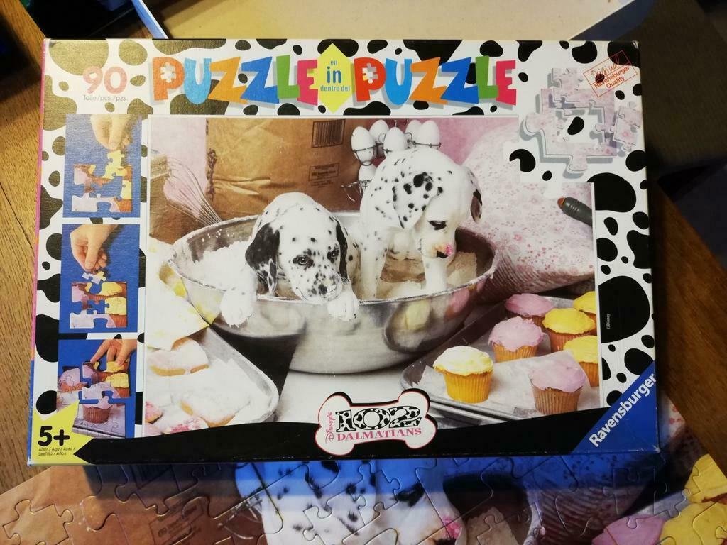 Puzzle 90 pieces les 102 dalmatiens, Enlèvement ou Envoi, Plus de 50 pièces, Utilisé, 4 à 6 ans