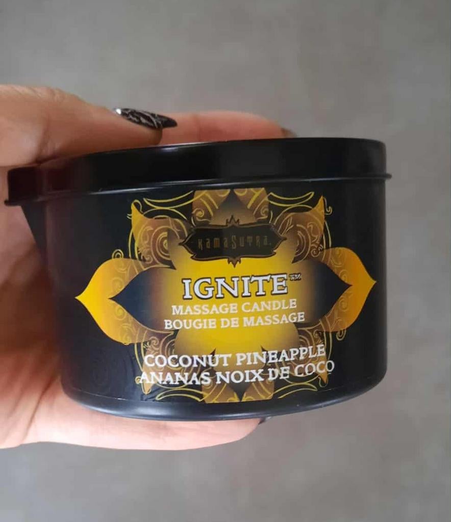 Bougies parfumées/de massage Kama Sutra Ignite., Enlèvement ou Envoi, Bougie, Métal, Noir