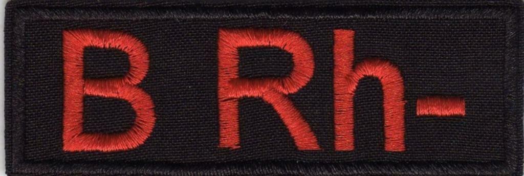 Patch bloedgroep B Rh- - 90 x 30 mm, Enlèvement ou Envoi, Neuf, sans ticket, Autres types