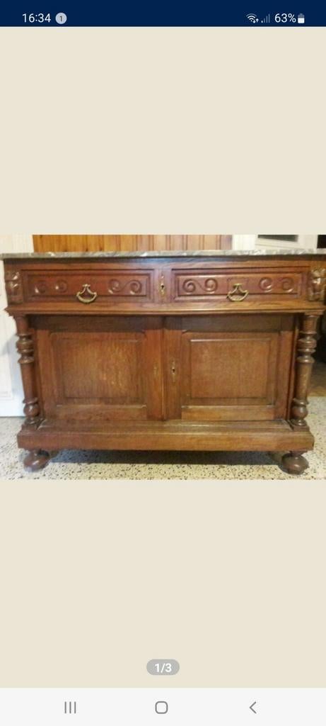 Armoire 2 portes et 2 tiroirs, Enlèvement, Utilisé, Autres essences de bois, Avec tablette(s)