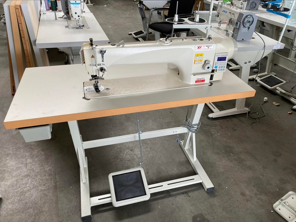Industriële naaimachine 3voudig transport lange arm 45cm, Neuf, Autres marques, Enlèvement ou Envoi, Machine à coudre