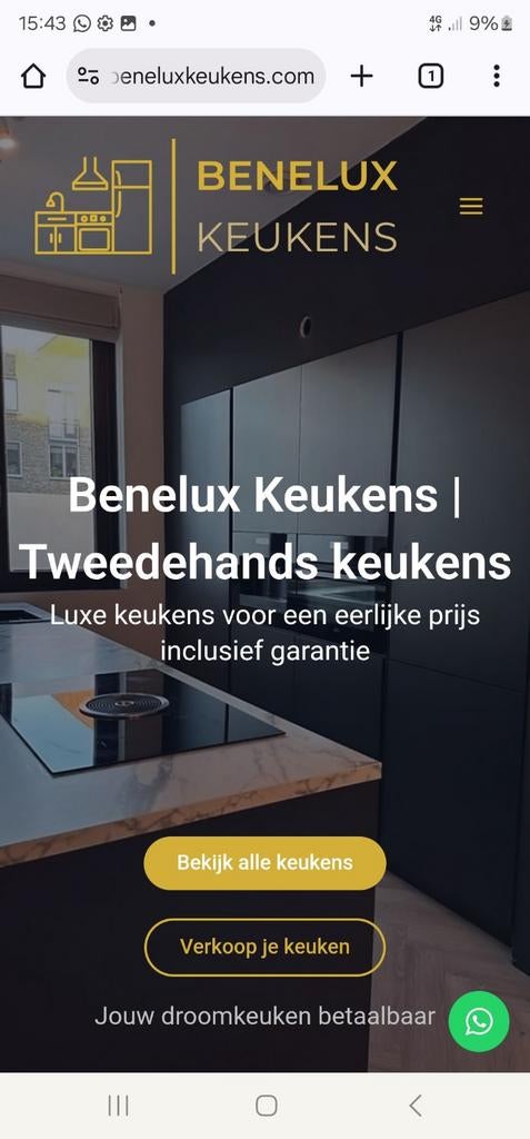 Benelux keukens!! Tweedehandse luxe keukens., Ophalen of Verzenden