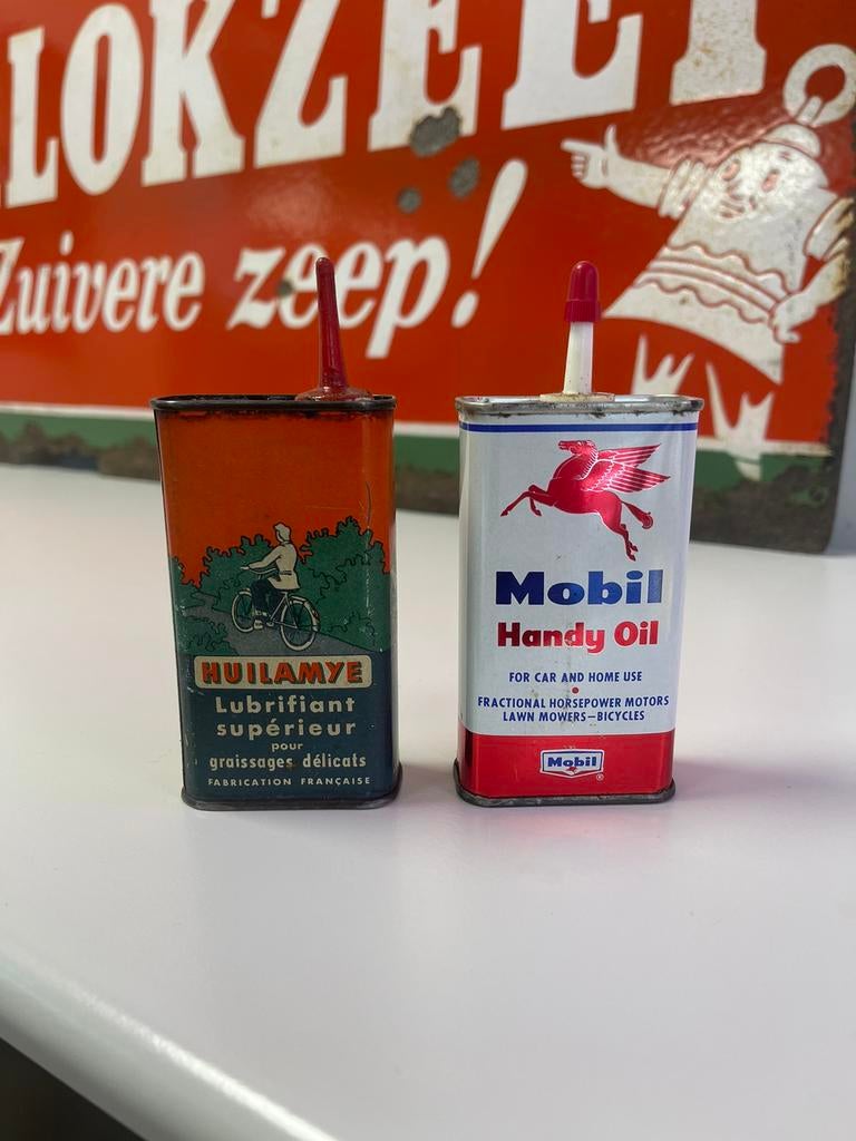 Bidon d'huile HULAMYE, Enlèvement ou Envoi, Utilisé, Panneau publicitaire