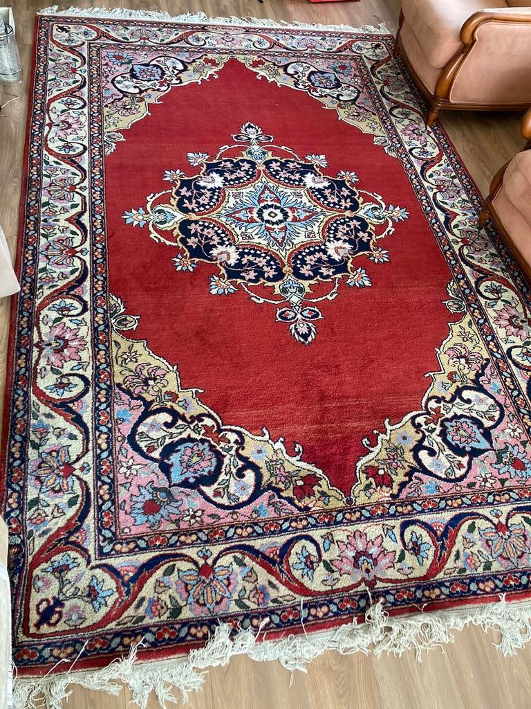 Tapis d’Orient Persan signé 2m x 3,20m, Maison & Meubles, Ameublement | Tapis & Moquettes, 200 cm ou plus, 200 cm ou plus, Crème