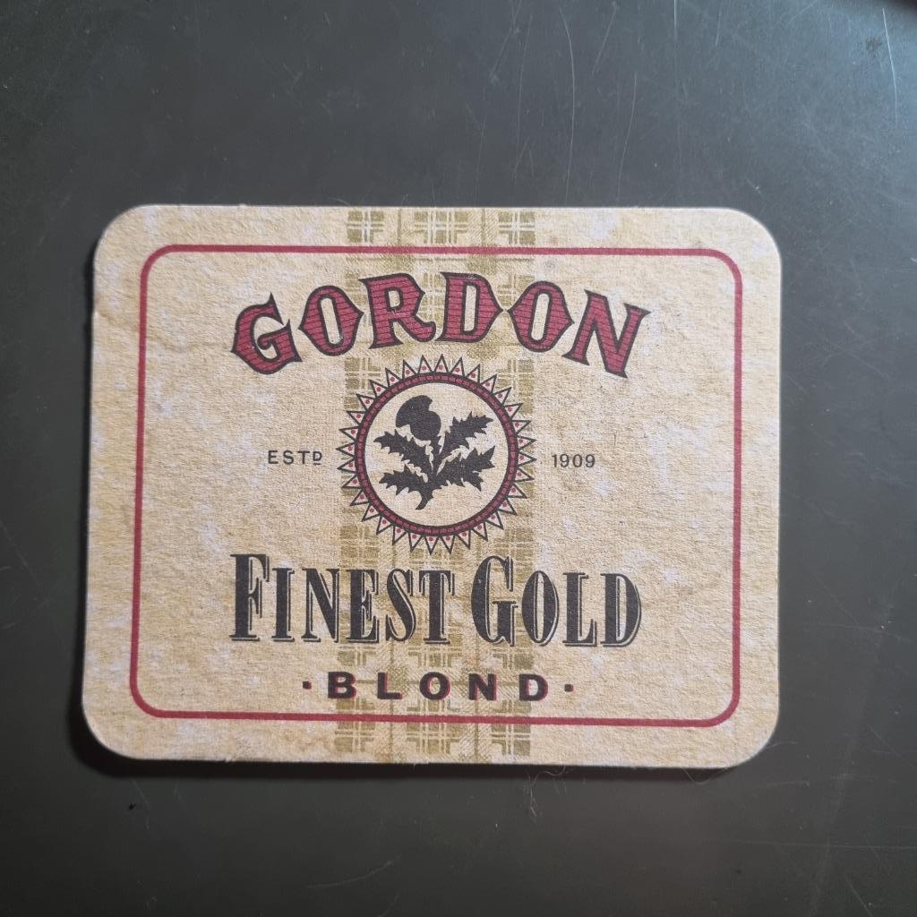 Sous Bock Gordon Finest Gold (modèle 2), Collections, Enlèvement ou Envoi, Utilisé, Sous-bock, Autres marques