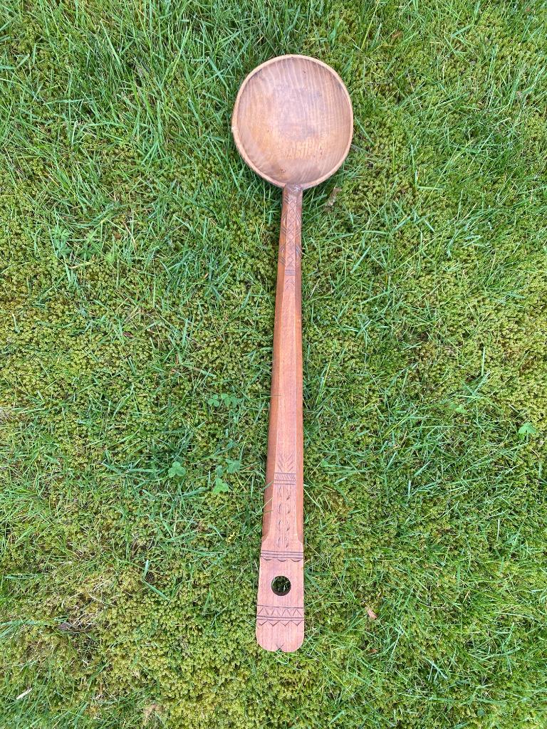 houten lepel, Ophalen