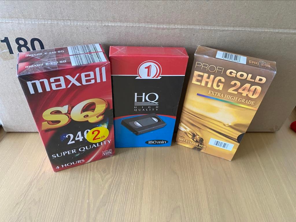 Ongebruikte VHS cassettes (4 stuks), Enlèvement