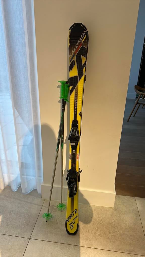 Ski’s + stokken, Sport en Fitness, Skiën en Langlaufen, Ophalen, Stokken, Salomon, Zo goed als nieuw