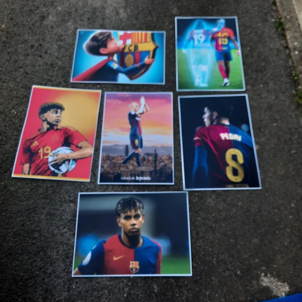 Foto's in kader van FC Barcelona . Kaders zijn 30 x 40 ., Ophalen of Verzenden