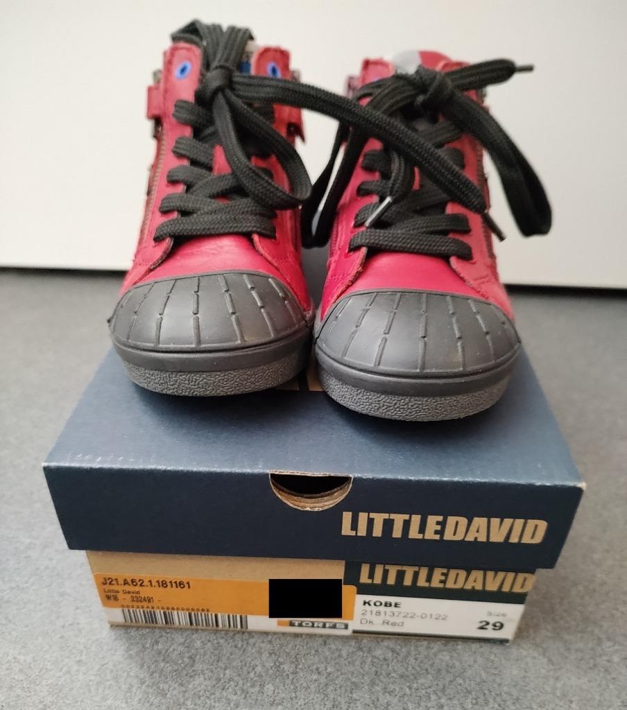 Mooie rode lederen hoge schoenen Little David, maat 29 (nieu, Kinderen en Baby's, Kinderkleding | Schoenen en Sokken, Little David