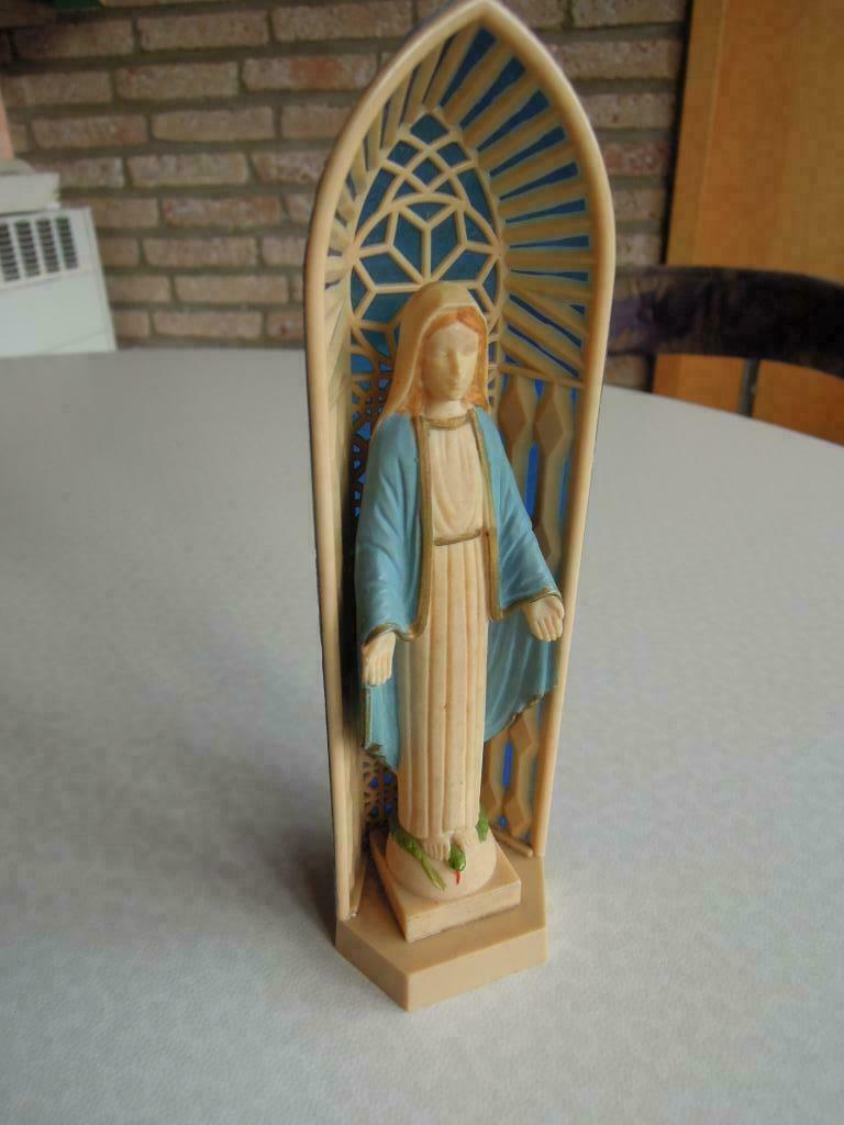 beeld Onze Lieve Vrouw van Olsene met slang en in schrijn, Enlèvement ou Envoi, Comme neuf, Religion