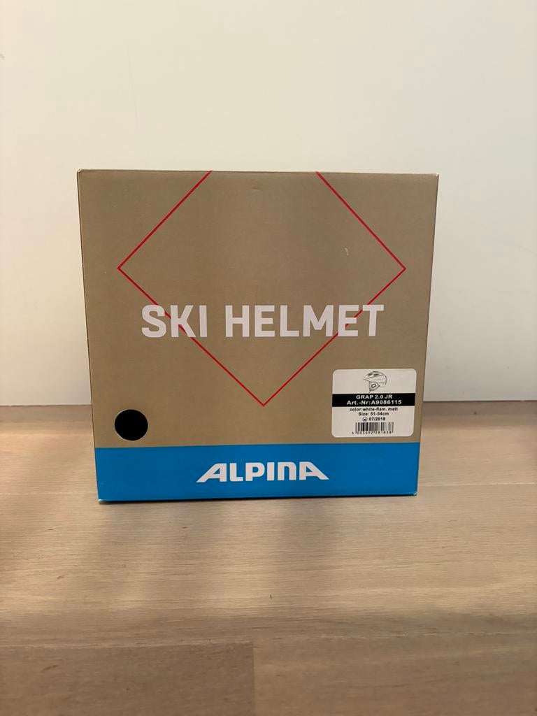 Alpina GRAP 2.0 JR skihelm (wit - size: 51-54 cm), Sport en Fitness, Overige typen, Zo goed als nieuw, Ski, Ophalen